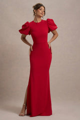 Love Letters | Red Puff-Sleeve Maxi Dress