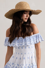 Solara | Beige Straw Sun Hat