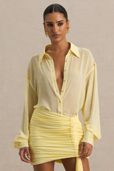 Zinna | Lemon Plunge-Neck Shirt