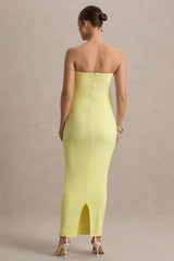 Juniper | Lemon Strapless Maternity Maxi Dress