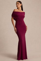 Bowden | Berry Bardot Maxi Dress