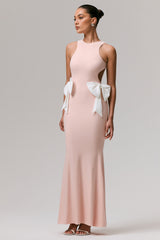 By Your Side | Pink Cut-Out Maxi Dress With Bows