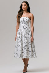 Triumph | Polka Dot Bandeau Midi Dress