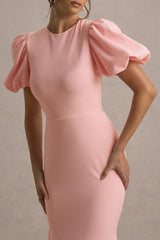 Love Letters | Pink Puff-Sleeve Maxi Dress