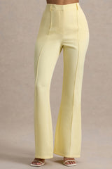 Jada | Lemon Tailored Flared-Leg Trousers