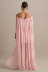 Atmosphere | Pink Bandeau Maternity Mini Dress With Mesh Overlay