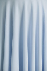 Vicky | Powder Blue High Neck Midi Dress With Puff Sleeves