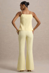 Jada | Lemon Tailored Flared-Leg Trousers