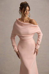 Lou | Pink One-Shoulder Asymmetric Maxi Dress