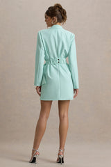 Prized | Mint Green Tailored Blazer Dress With Bow