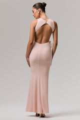 By Your Side | Pink Cut-Out Maxi Dress With Bows