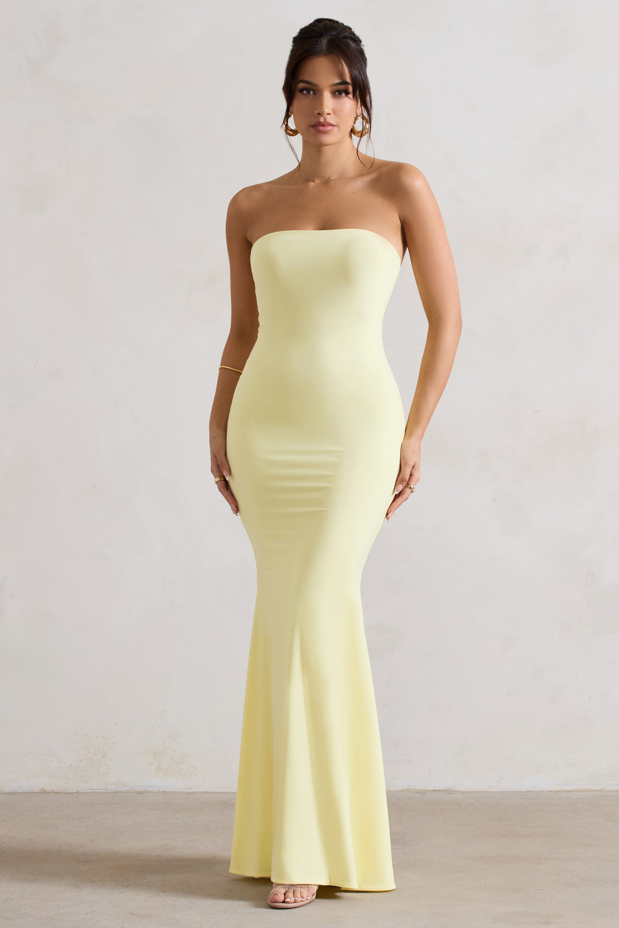 Ceremony | Lemon Bandeau  Maxi Dress