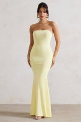Ceremony | Lemon Bandeau  Maxi Dress
