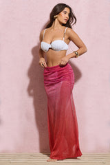 Sully | Pink & Orange Ombre Maxi Skirt