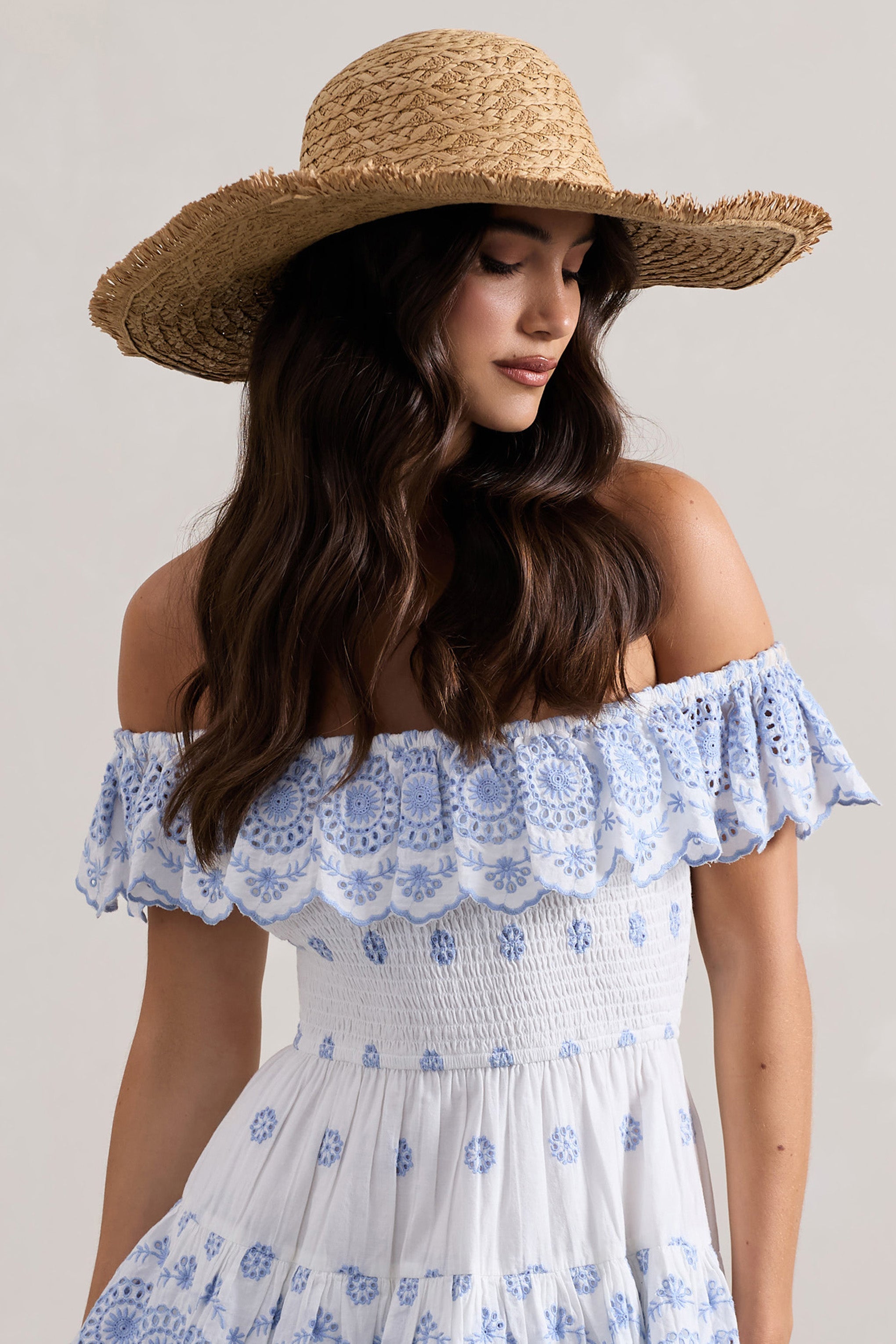 Solara | Beige Straw Sun Hat