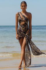 Majel | Zebra Print Chiffon Sarong