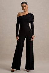 Gracious | Black Jumpsuit With Asymmetric Neckline
