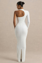 Light Year | White Maxi Dress with Asymmetric Neckline