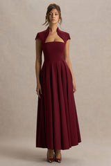 Scarlett | Burgundy Square-Neck Maxi Dress
