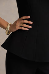 Gifted | Black Bandeau Corset Top