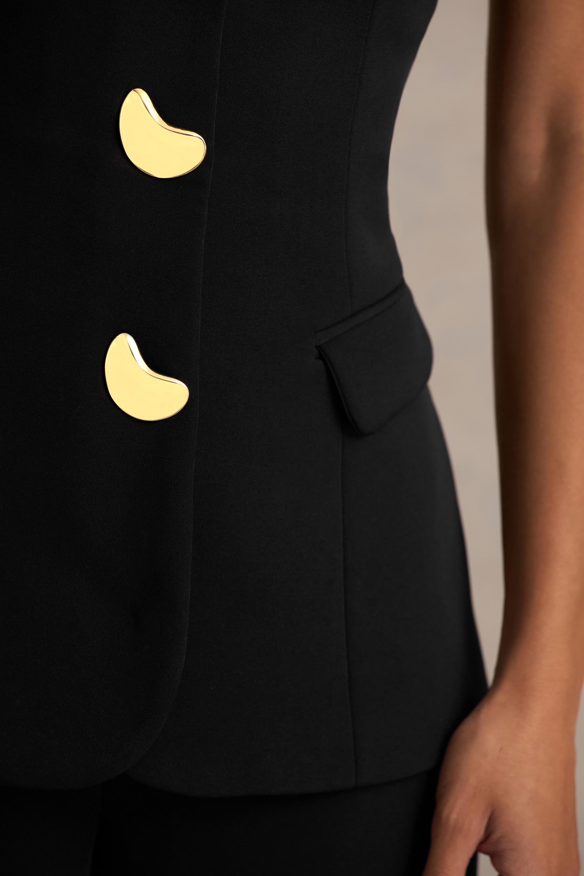 Zoey | Black Bandeau Jumpsuit