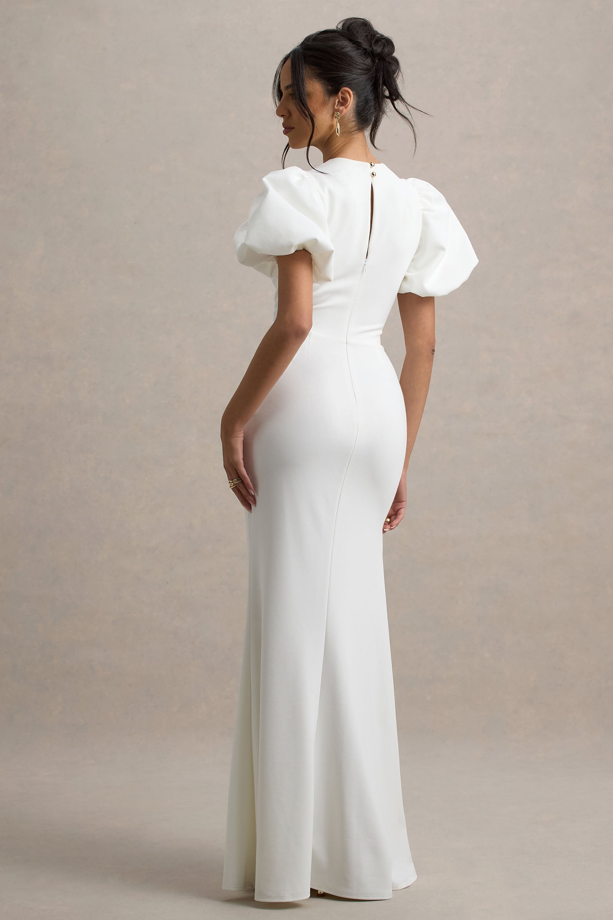 Love Letters | White Puff-Sleeve Maxi Dress