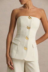 Zoey | Nude Bandeau Jumpsuit