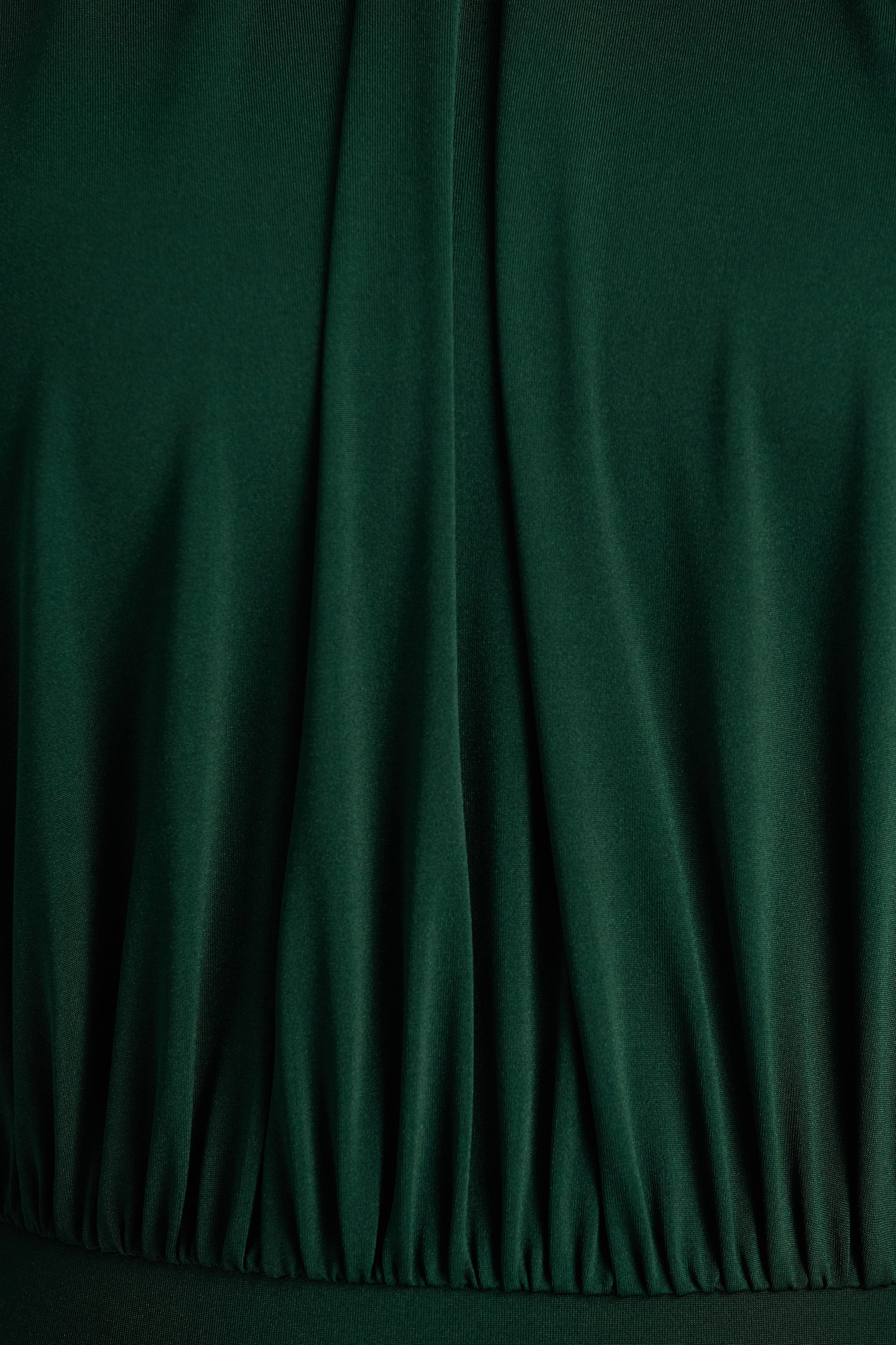 Darielle | Bottle Green High-Neck Cape-Sleeve Maxi Dress