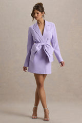 Prized | Lilac Tailored Blazer Dress With Bow