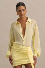Zinna | Lemon Plunge-Neck Shirt