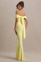 Cloe | Yellow Bardot Maxi Dress
