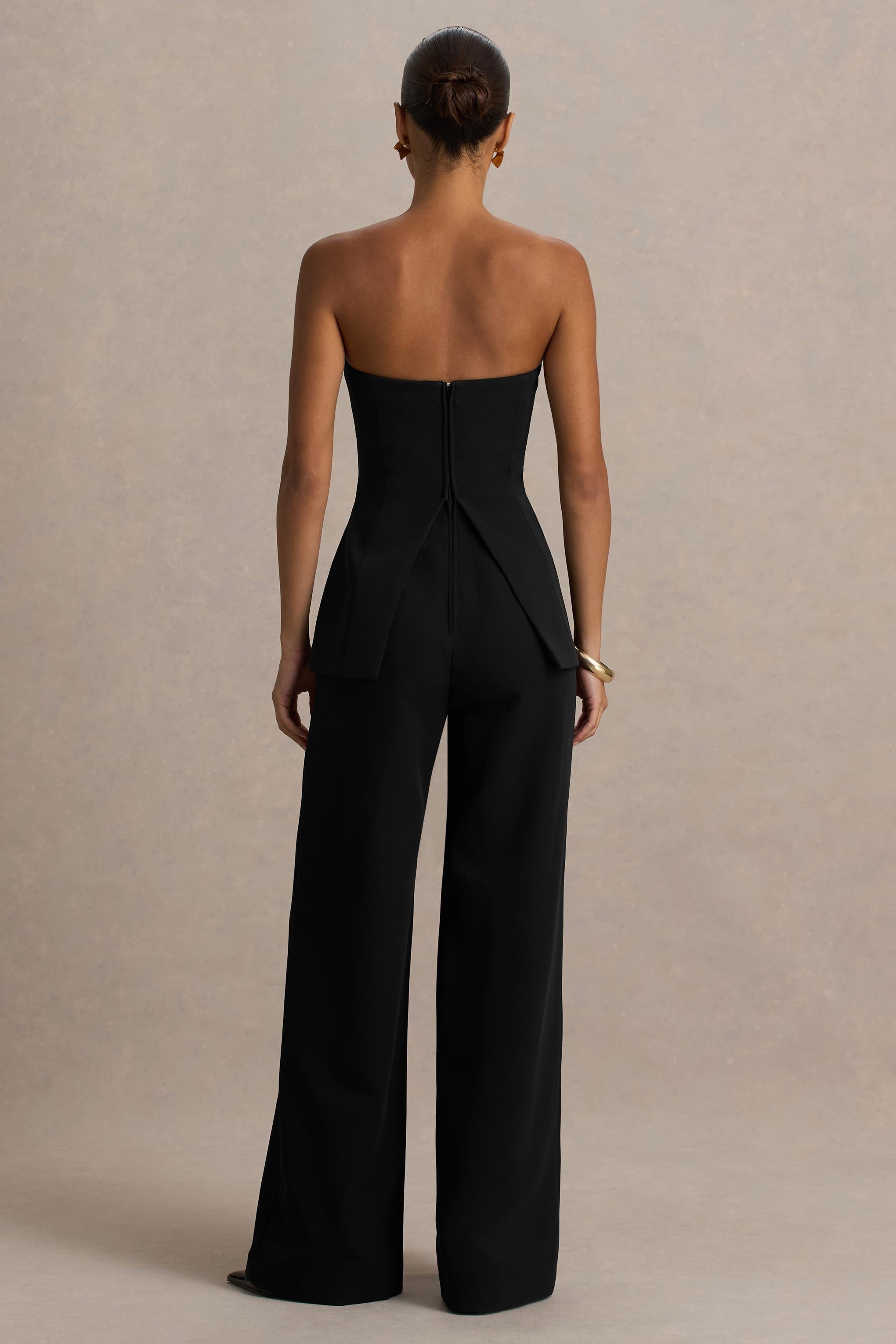 Zoey | Black Bandeau Jumpsuit