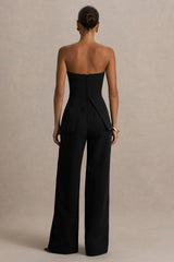 Zoey | Black Bandeau Jumpsuit
