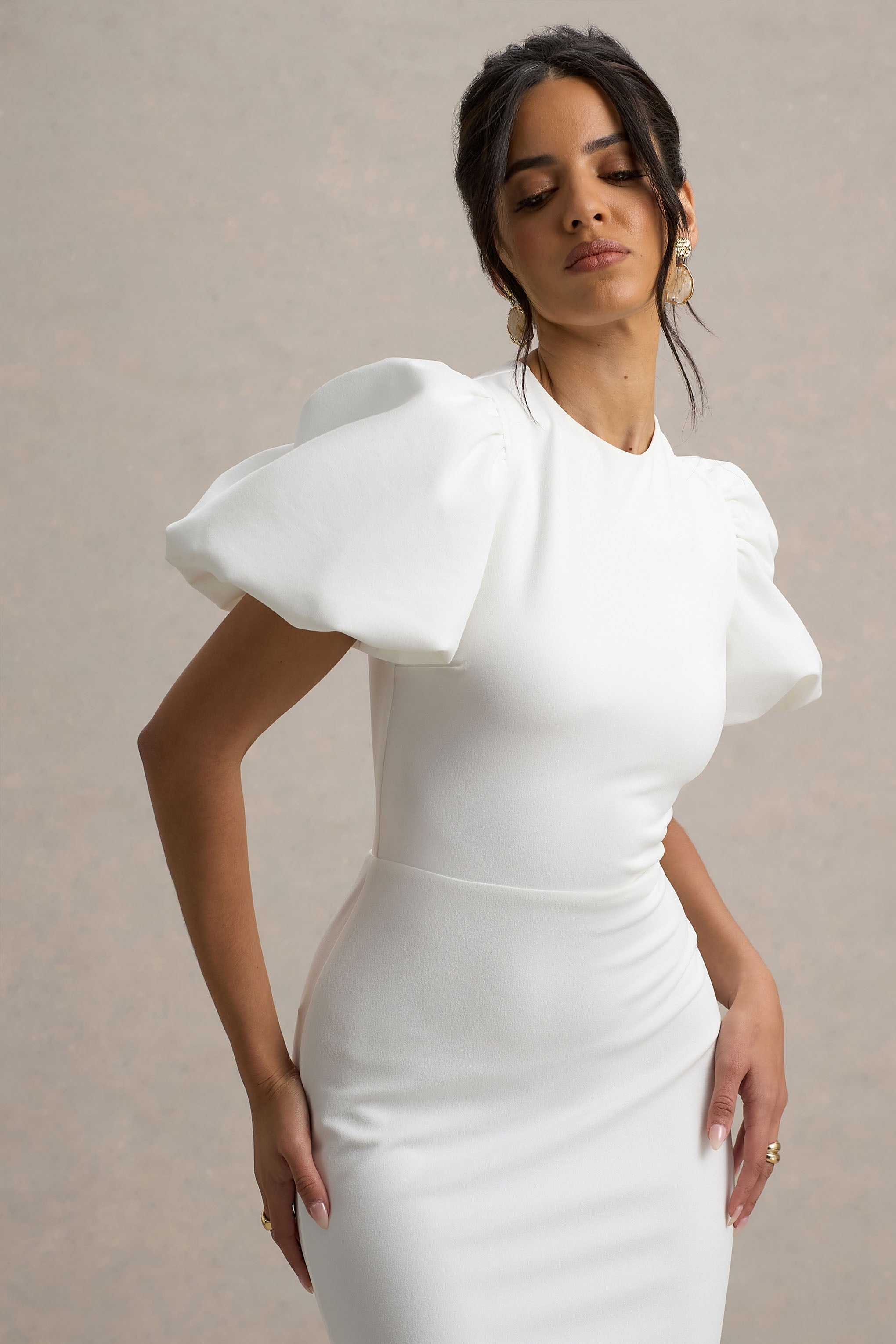 Love Letters | White Puff-Sleeve Maxi Dress