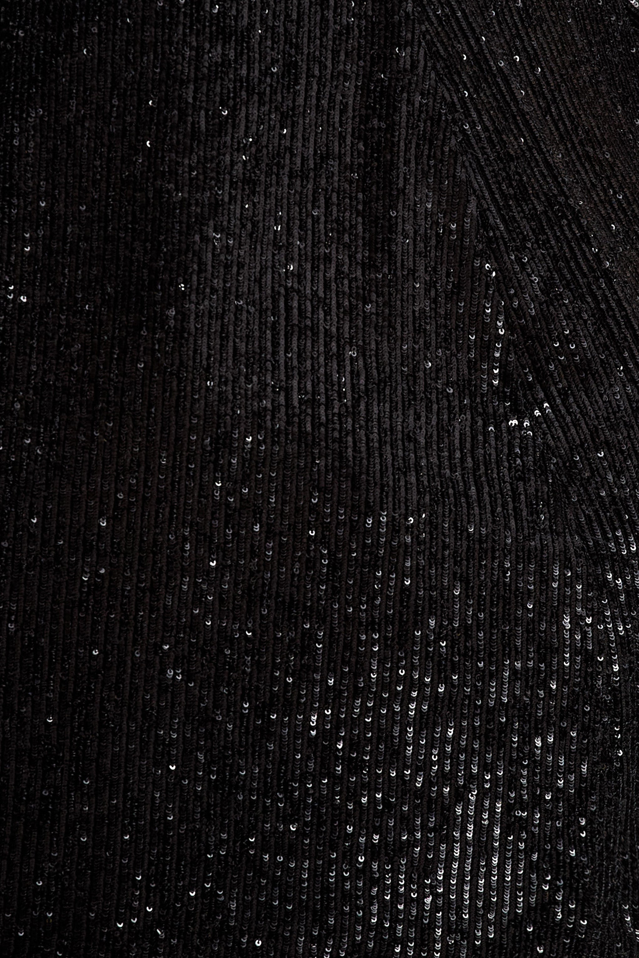 Clarabell | Black Sequin Bandeau Structured Mini Dress