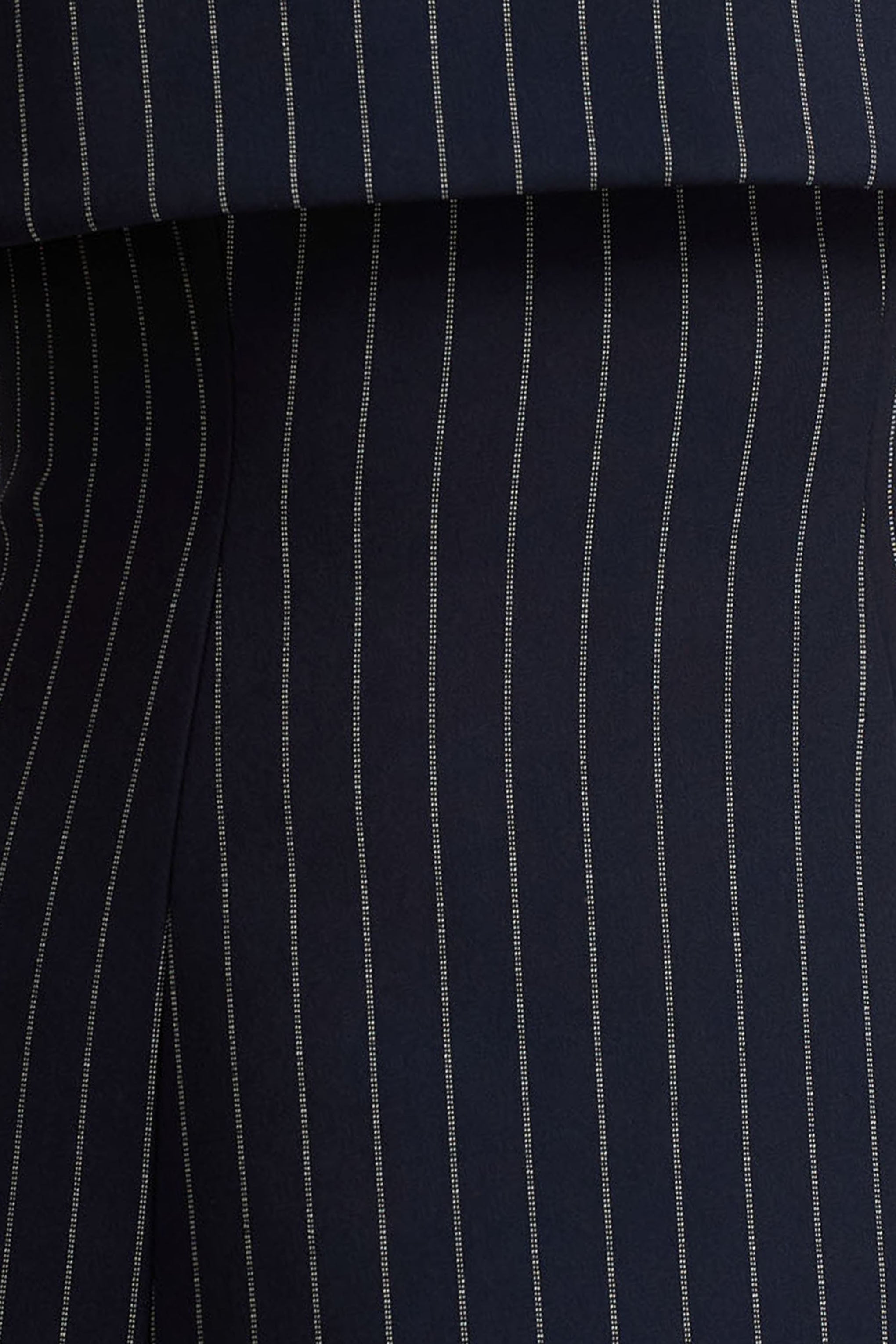 Ember | Navy Pinstripe Square-Neck Mini Dress