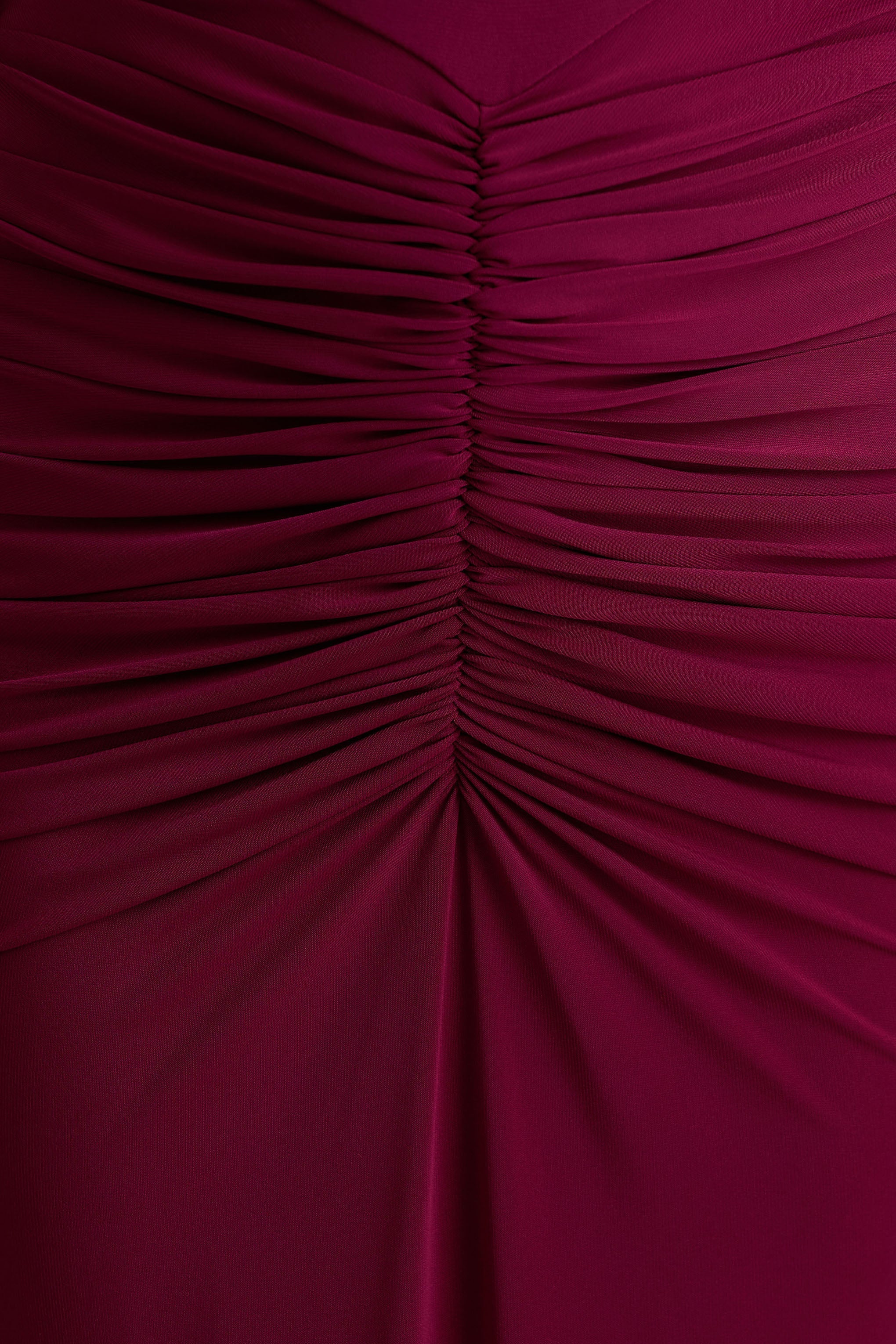 Premiere | Burgundy Boat-Neck Maxi Dress With Open-Back And Cape-Sleeves