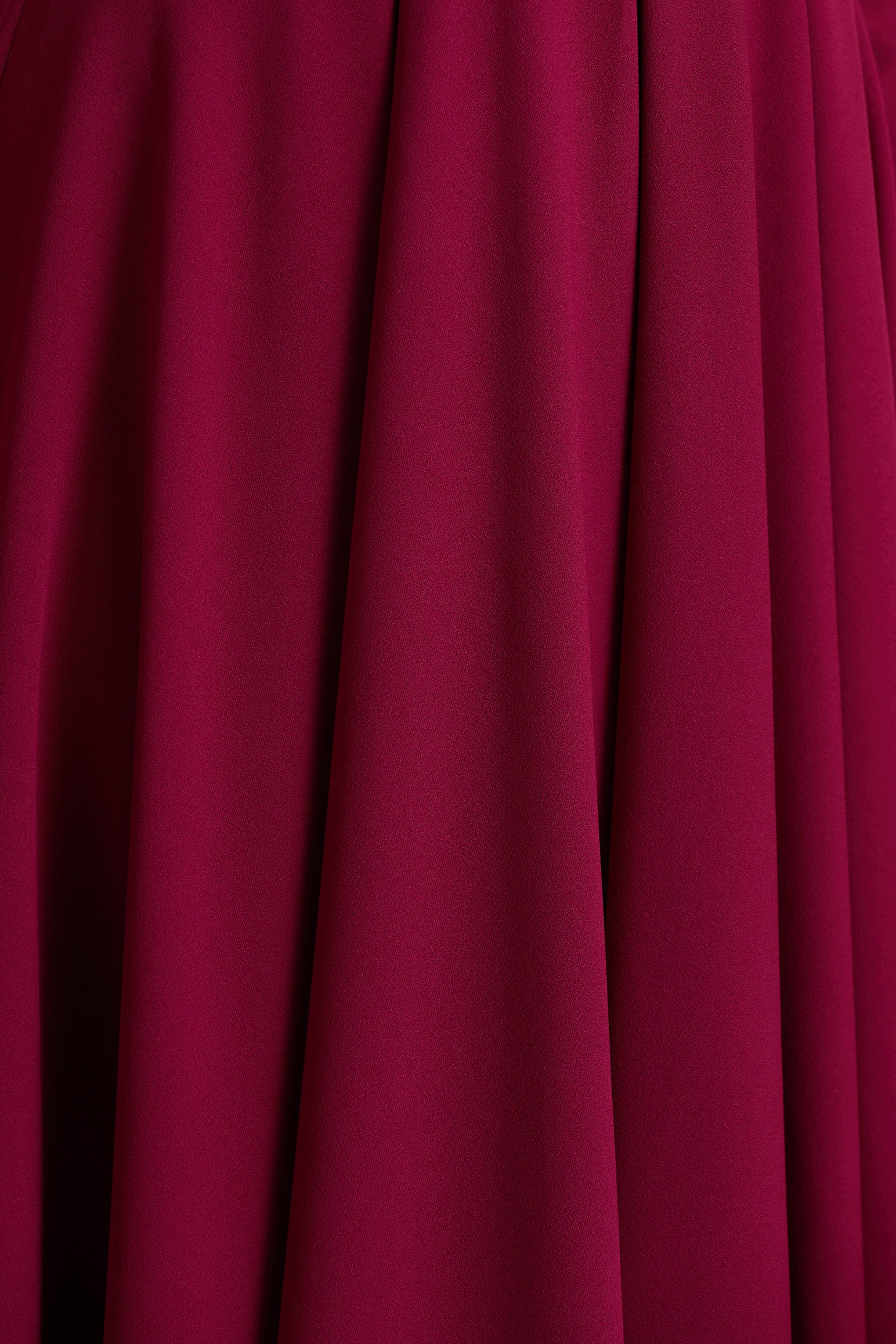 Alison | Burgundy Square-Neck A-Line Midi Dress