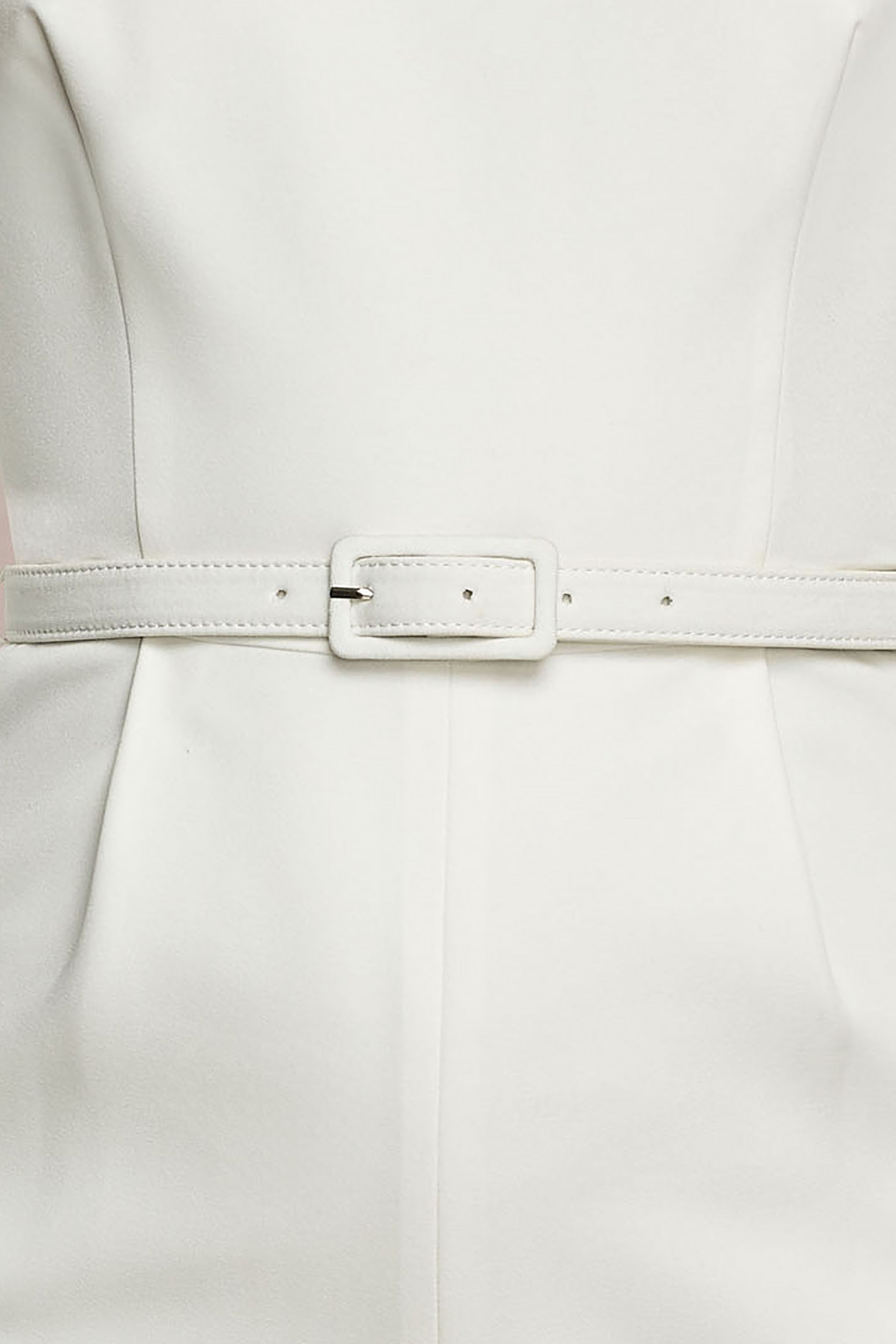 Prize | Cream Crew-Neck Jumpsuit With Embellishment Detail