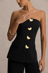 Zoey | Black Bandeau Jumpsuit