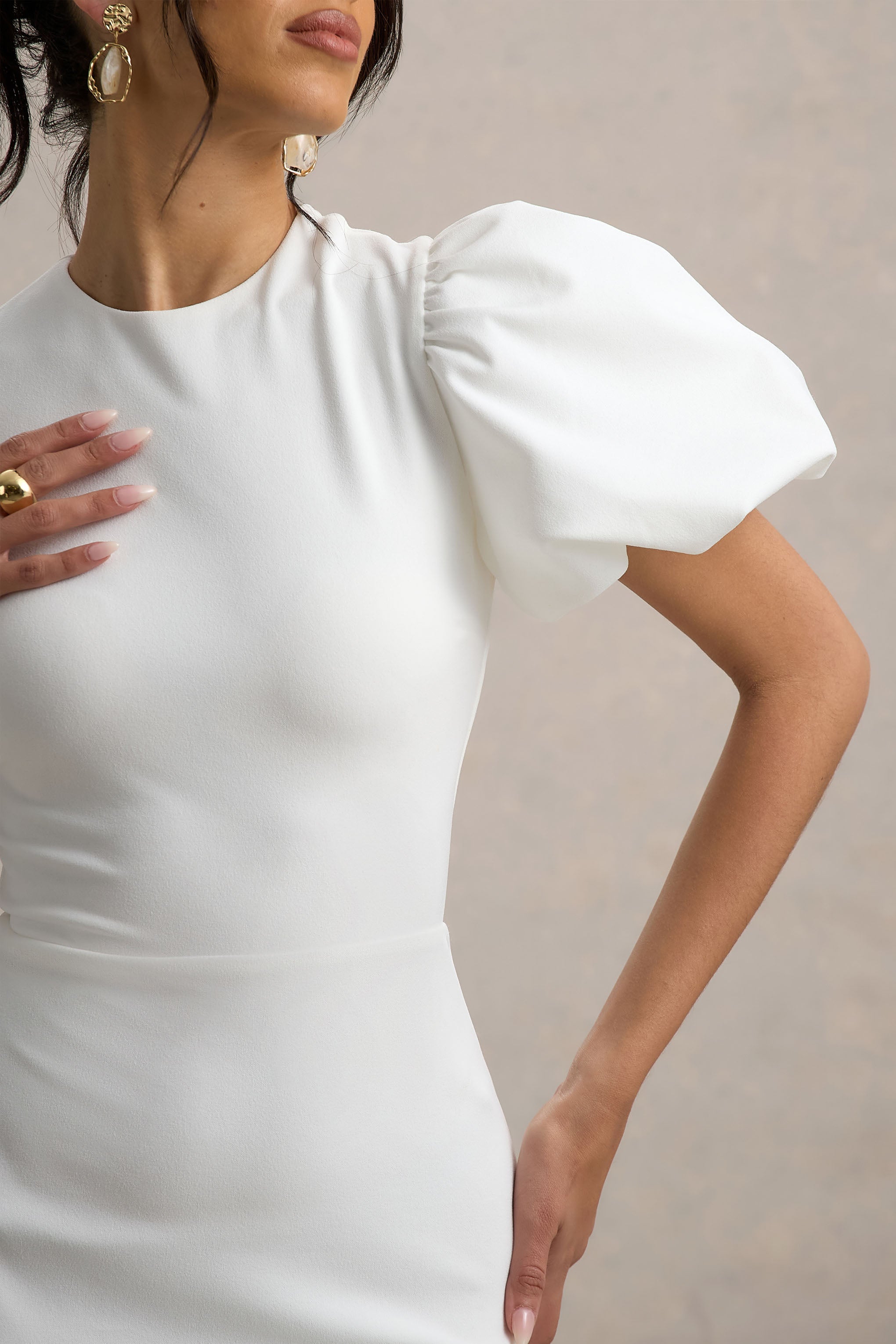 Love Letters | White Puff-Sleeve Maxi Dress