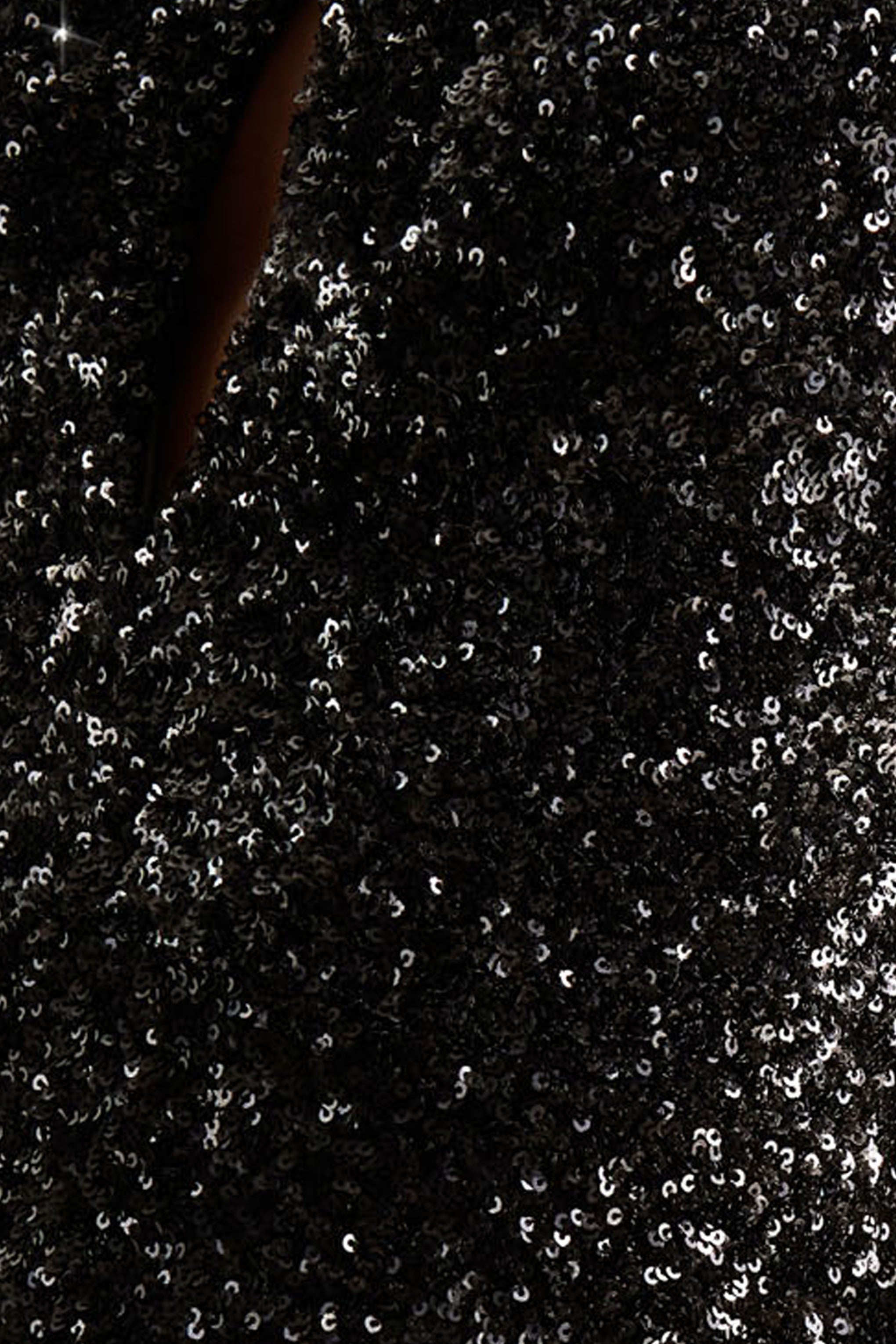 Renelle | Black Sequin Halter Neck Maxi Dress