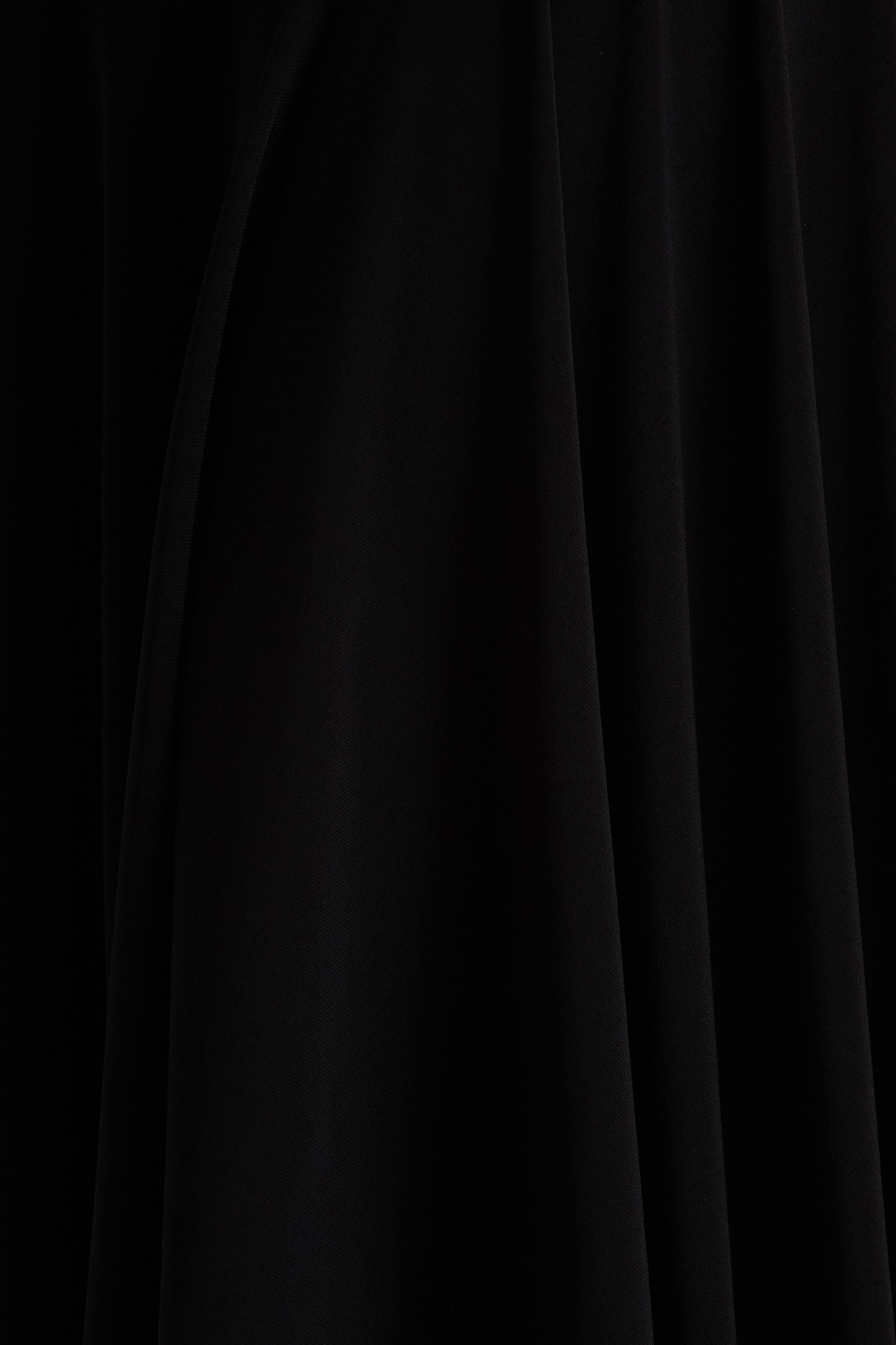 Isola | Burgundy Asymmetric-Neck Midi Dress With Hanky-Hem