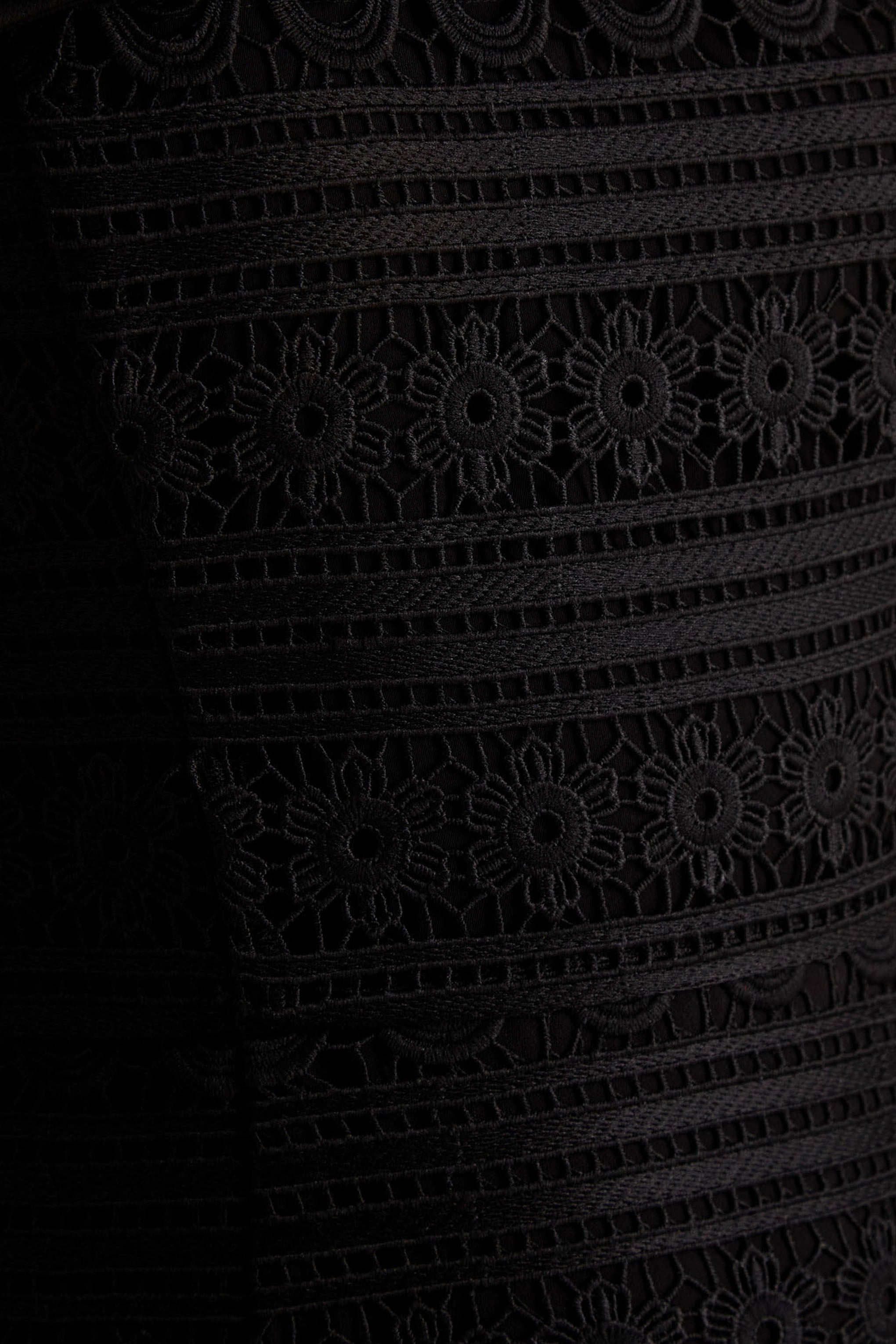 Kerry | Black Lace Bandeau Mini Dress With Bow-Detail