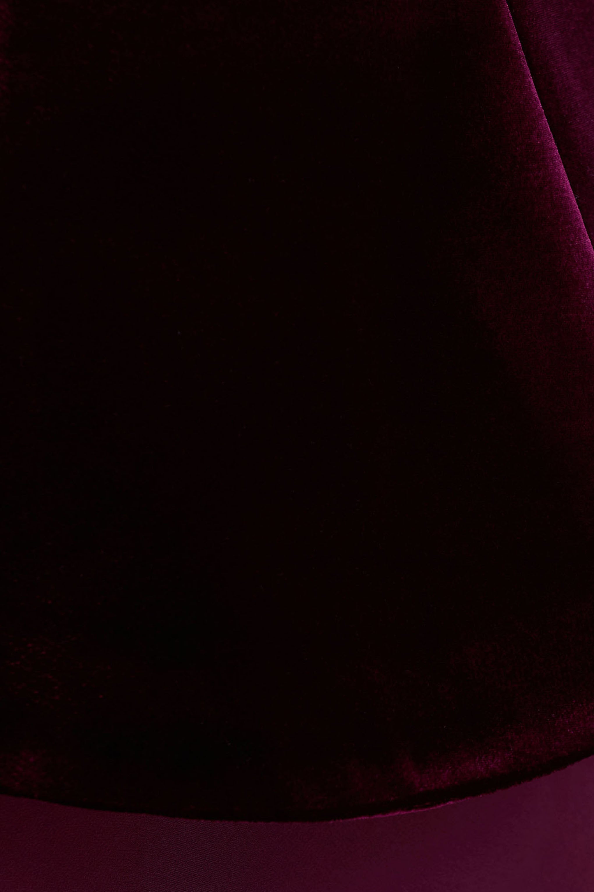 Indulgent | Burgundy Velvet And Satin Bandeau Corset Maxi Dress