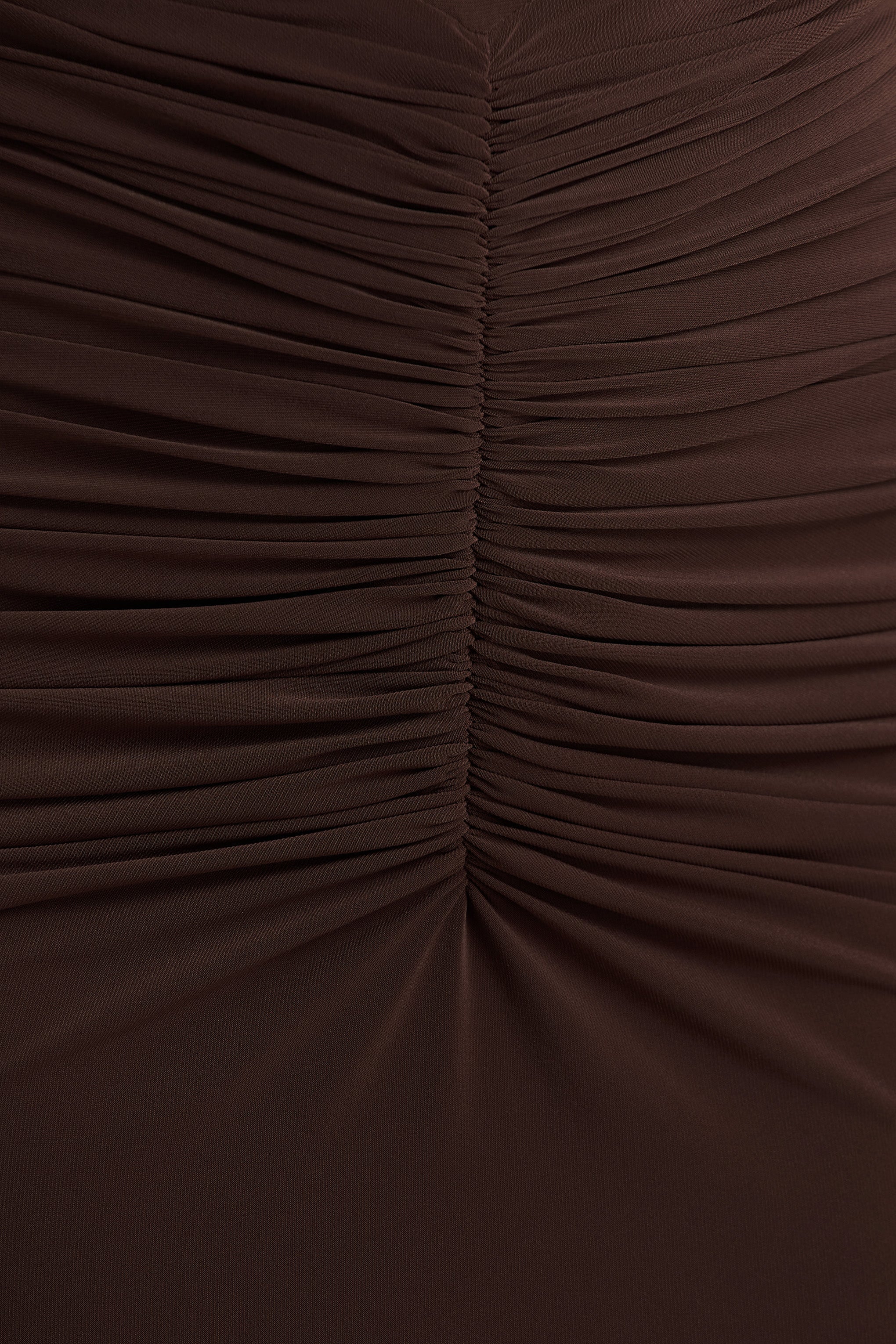 Premiere | Brown Boat-Neck Maxi Dress With Cape Sleeves And Open-Back