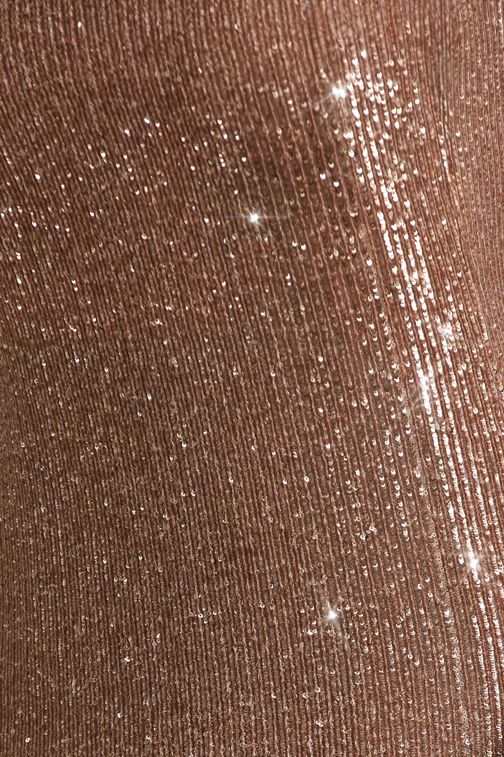 Lilabelle | Rose Gold Plisse Sequin Bandeau Midi Dress