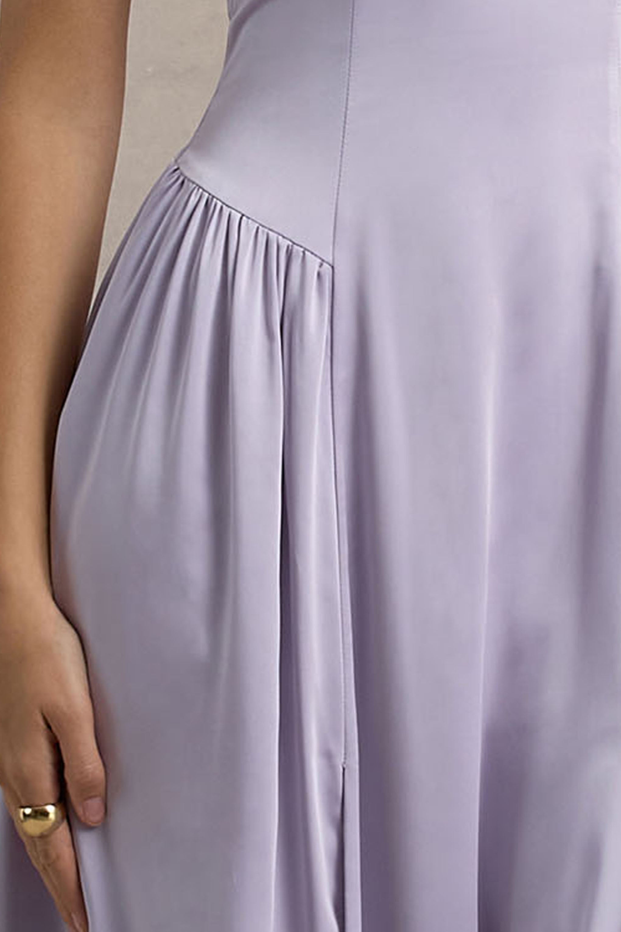Jonas | Lilac Plunge-Neck Maxi Dress With Cami Straps