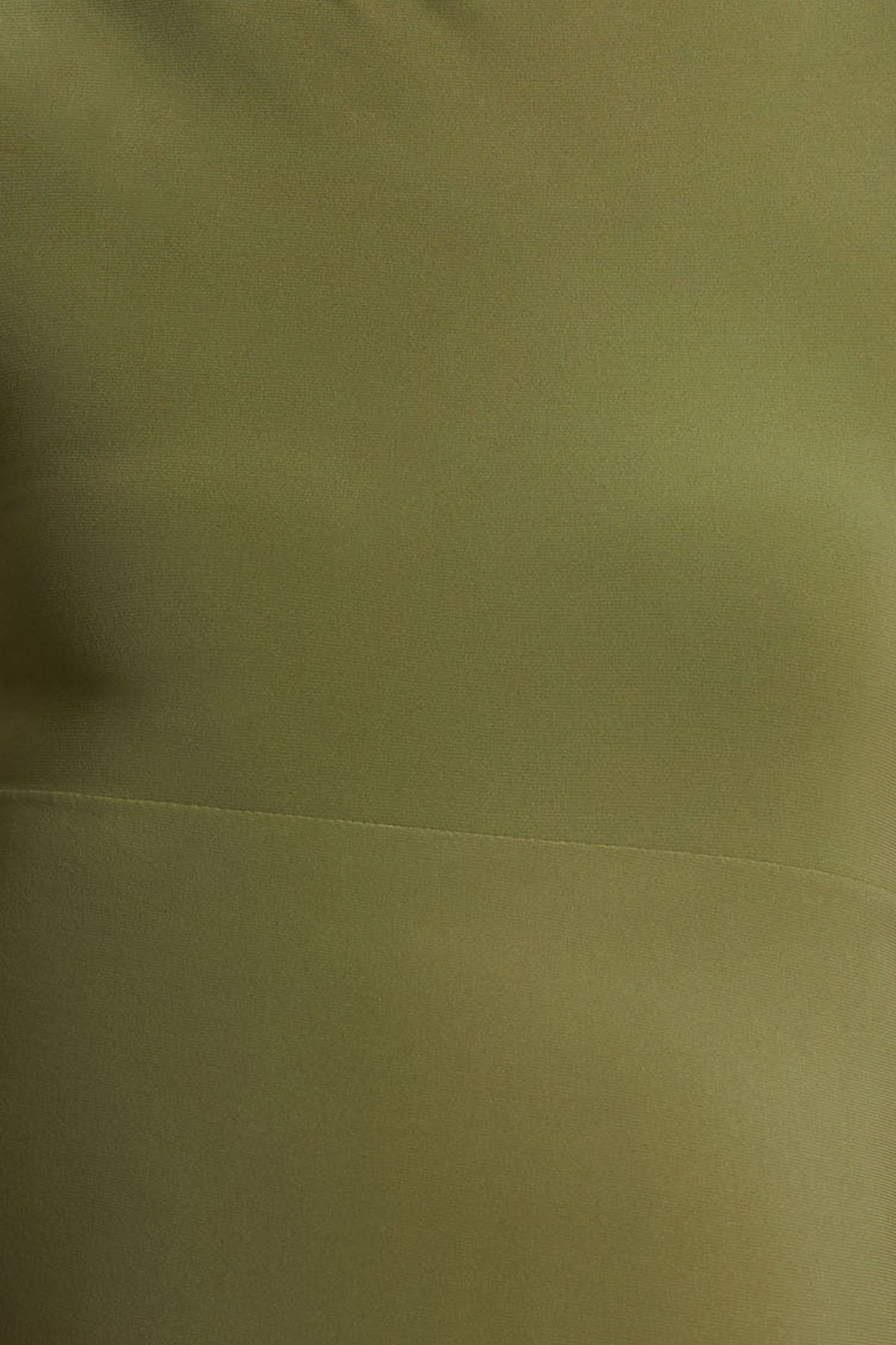 Outline | Olive Crew-Neck Maternity Maxi Dress With Pleated Skirt