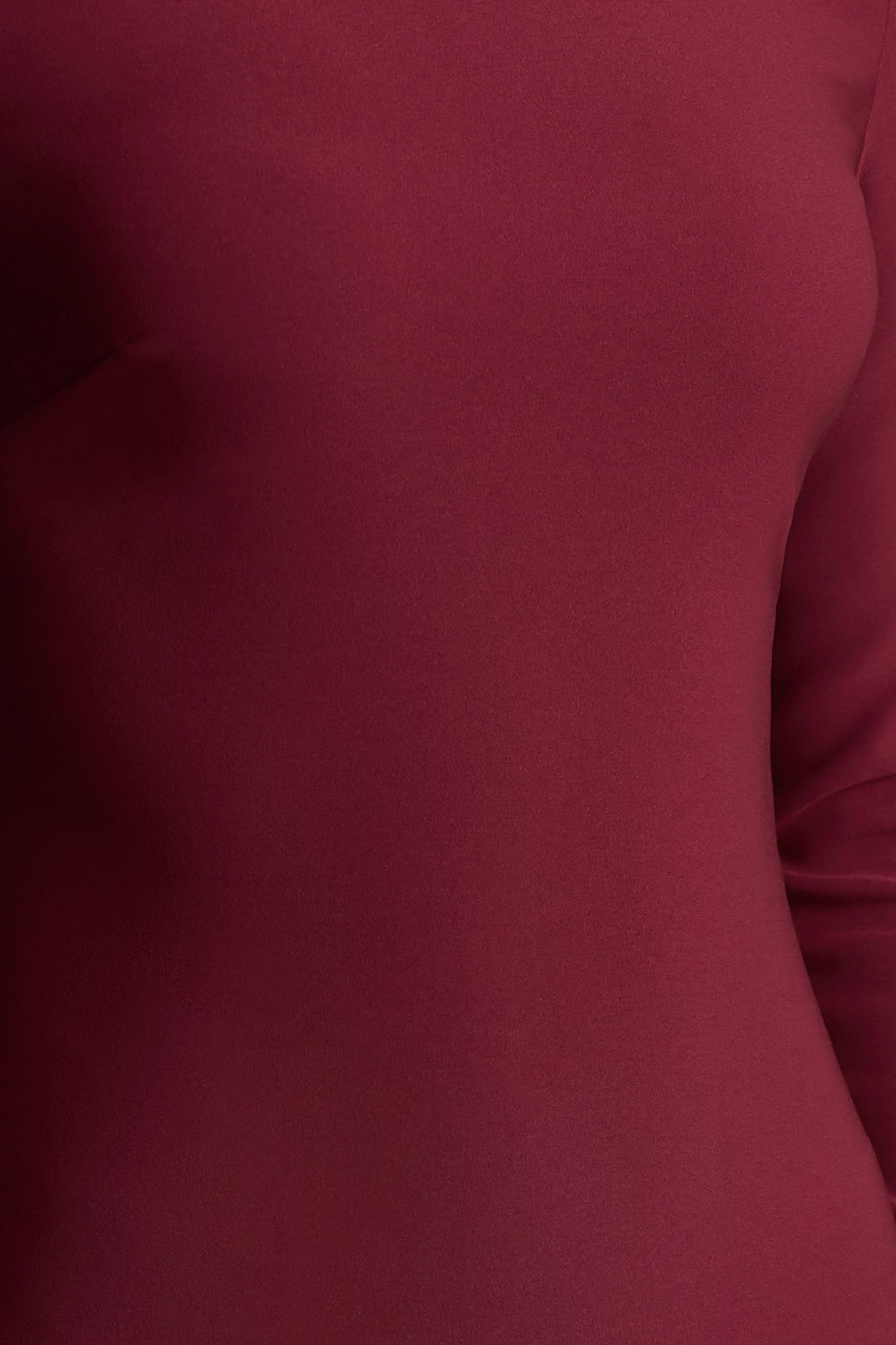 Jovana | Burgundy Hand-Embellished Crew-Neck Midi Dress With Drop Waist